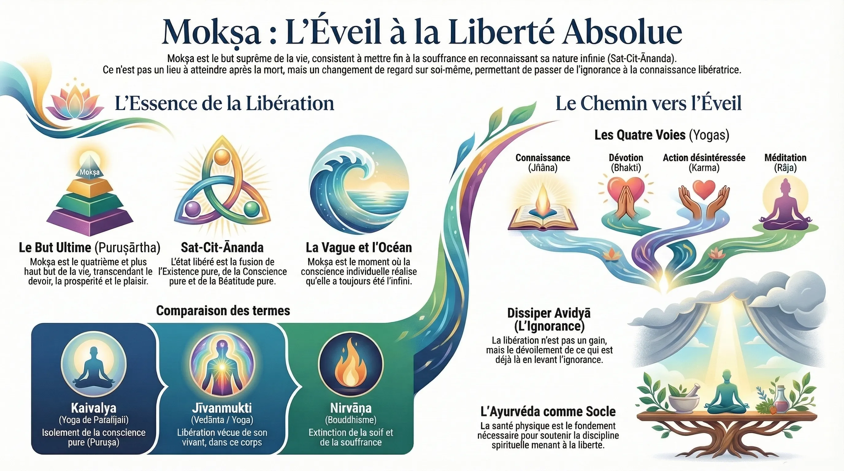Illustration de Mokṣa, la libération finale