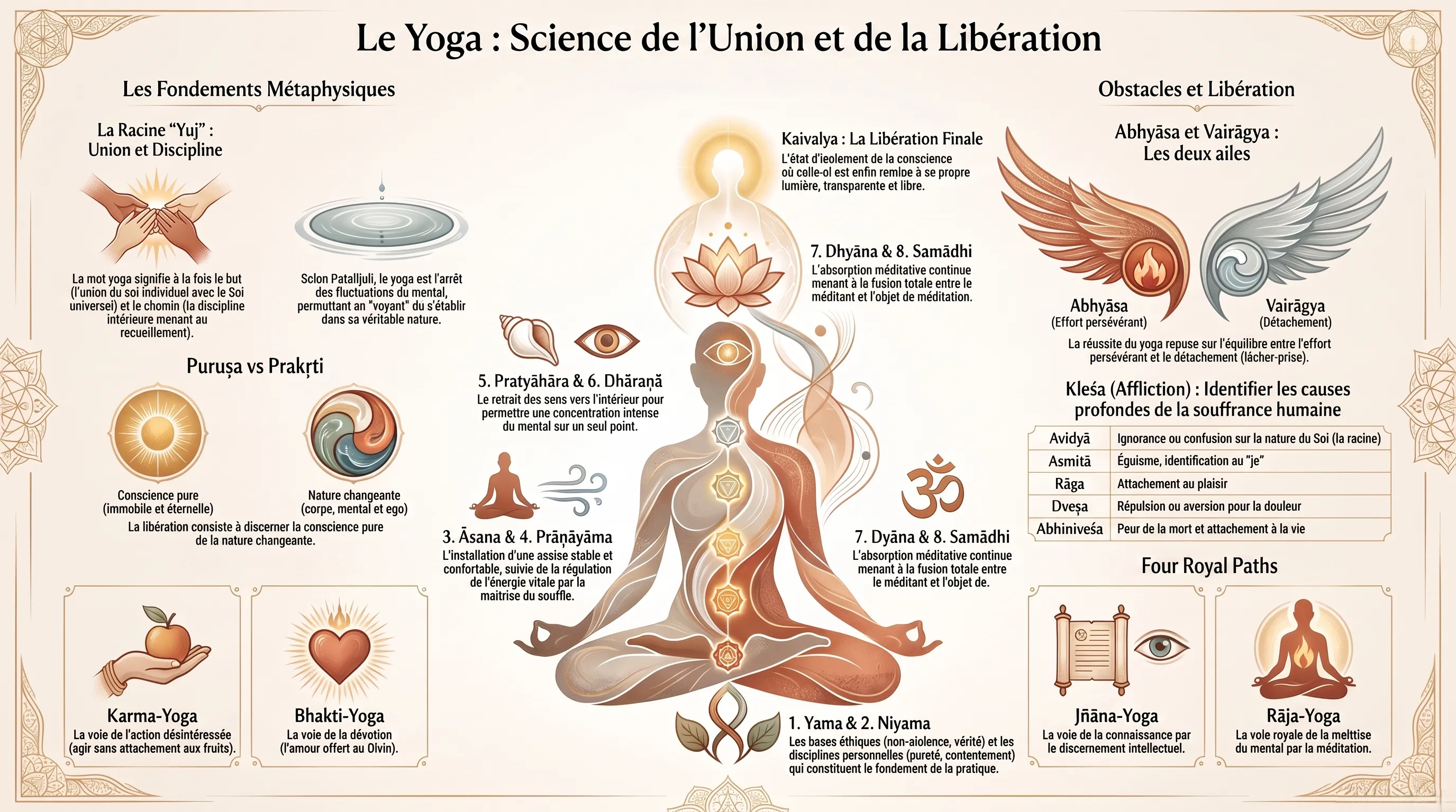 Yogi en méditation, union avec le divin