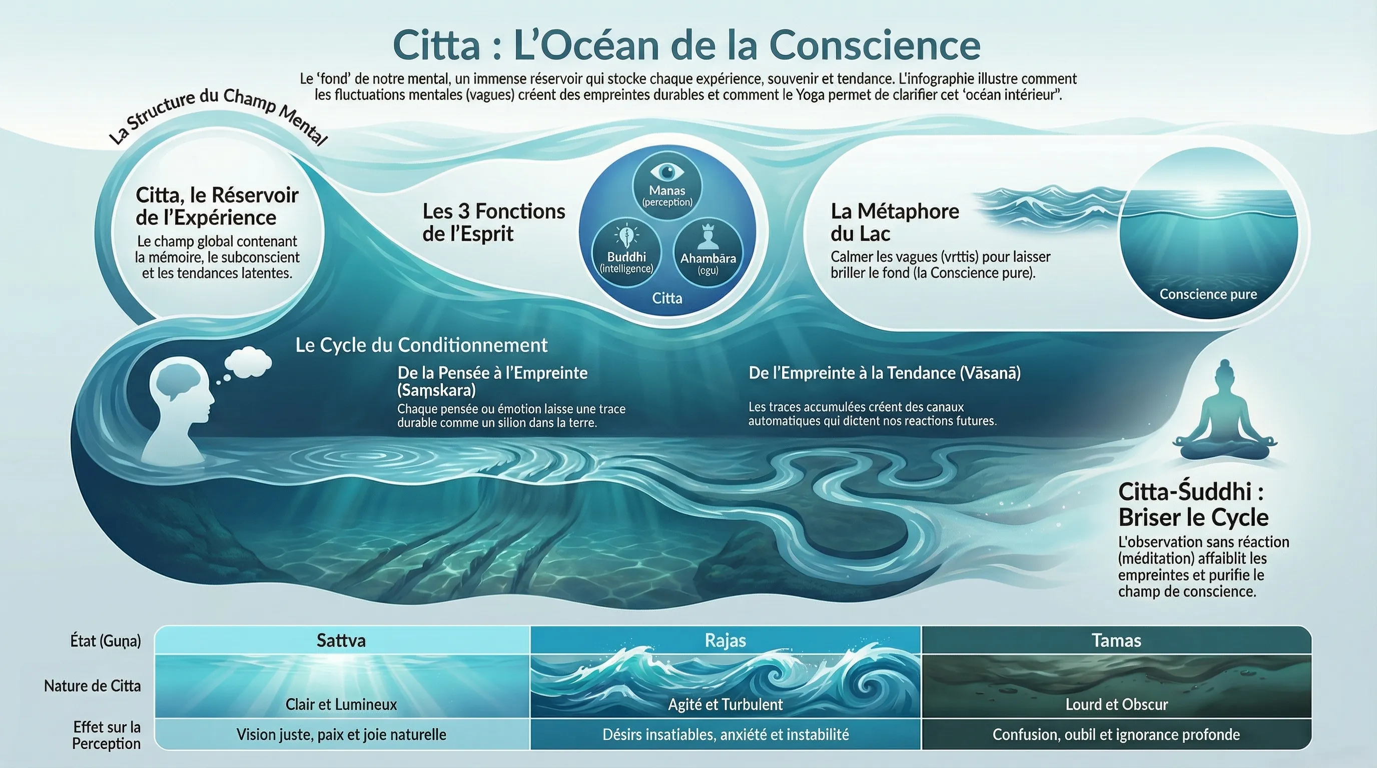 Illustration de Citta, le champ de conscience dans la tradition védique